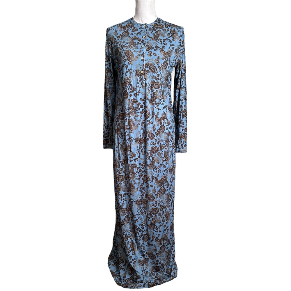 Furstenberg Floral Long Sleeve Spa Lady Nightdress Size S/M